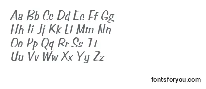Überblick über die Schriftart SimpsonItalic