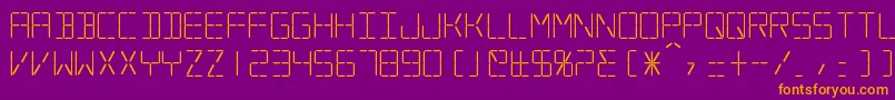 Silverball Font – Orange Fonts on Purple Background