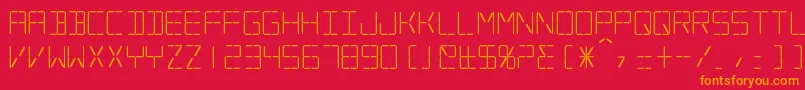 Silverball Font – Orange Fonts on Red Background