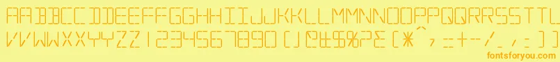 Silverball Font – Orange Fonts on Yellow Background