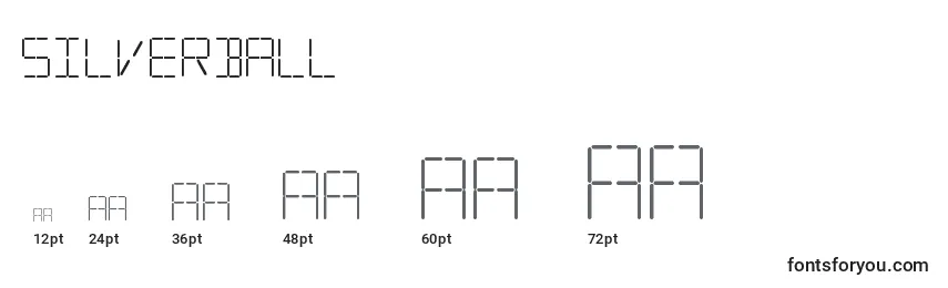 Tamanhos de fonte Silverball (74292)
