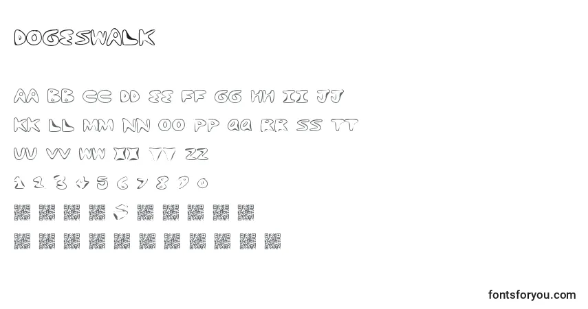 Шрифт Dogeswalk – алфавит, цифры, специальные символы