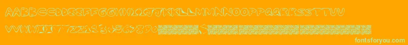 Dogeswalk Font – Green Fonts on Orange Background