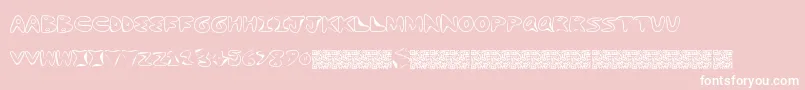 Dogeswalk-Schriftart – Weiße Schriften auf rosa Hintergrund