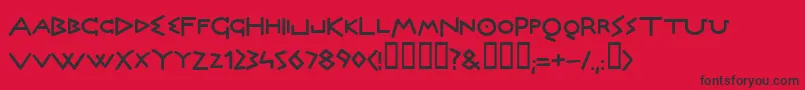 Olymb Font – Black Fonts on Red Background
