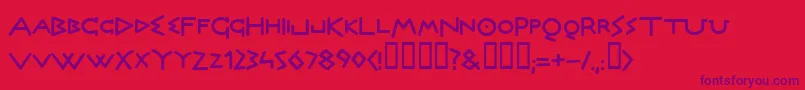 Olymb Font – Purple Fonts on Red Background