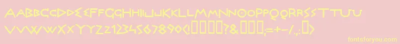Olymb Font – Yellow Fonts on Pink Background