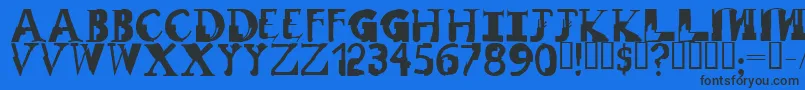 RemixRegular Font – Black Fonts on Blue Background