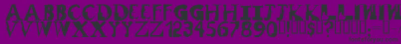 RemixRegular-fontti – mustat fontit violetilla taustalla