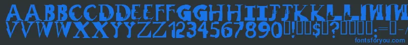 RemixRegular Font – Blue Fonts on Black Background