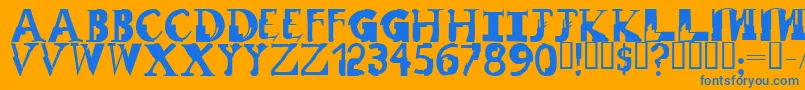 RemixRegular Font – Blue Fonts on Orange Background