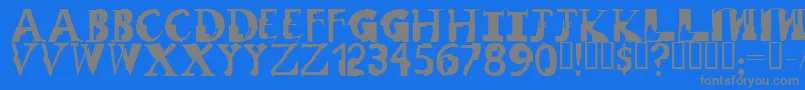 RemixRegular Font – Gray Fonts on Blue Background