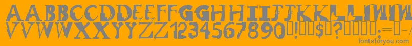 RemixRegular Font – Gray Fonts on Orange Background