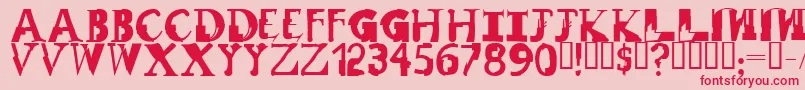 RemixRegular Font – Red Fonts on Pink Background