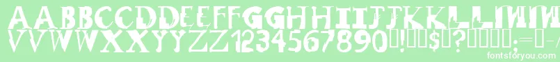 RemixRegular Font – White Fonts on Green Background