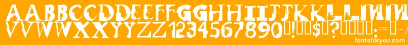 RemixRegular Font – White Fonts on Orange Background