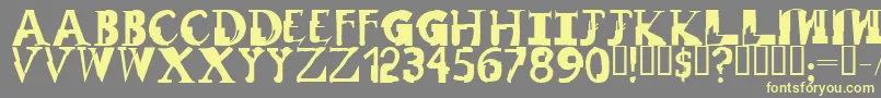 RemixRegular Font – Yellow Fonts on Gray Background