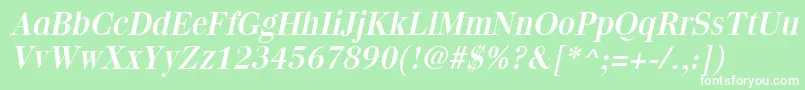 QuantasItalic Font – White Fonts on Green Background