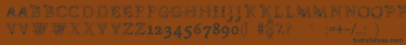 Chentenario Font – Black Fonts on Brown Background