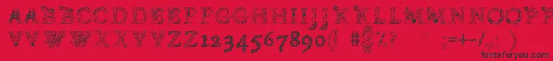 Chentenario Font – Black Fonts on Red Background