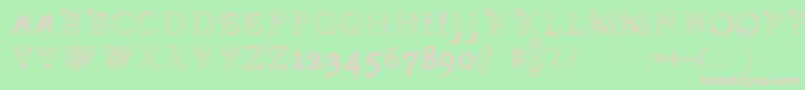 Chentenario Font – Pink Fonts on Green Background