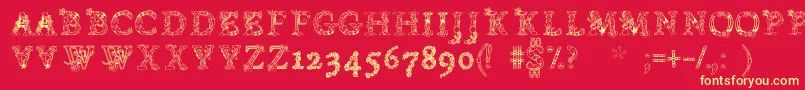 Chentenario Font – Yellow Fonts on Red Background