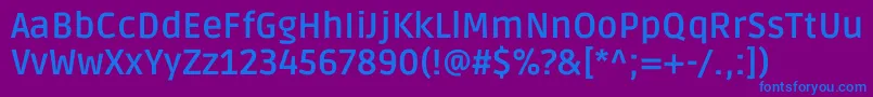 RudaBold Font – Blue Fonts on Purple Background