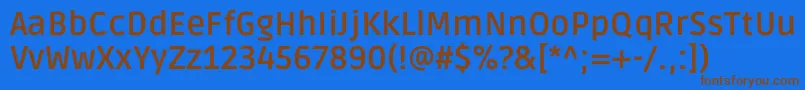 RudaBold Font – Brown Fonts on Blue Background