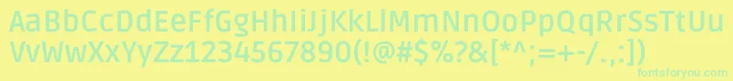 RudaBold Font – Green Fonts on Yellow Background
