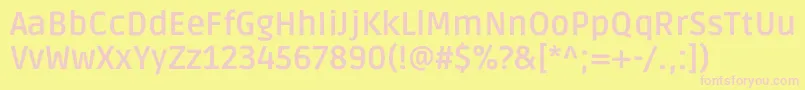 RudaBold Font – Pink Fonts on Yellow Background