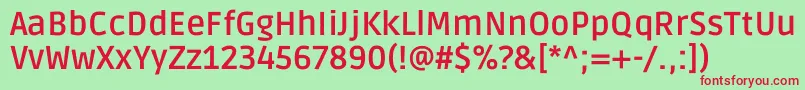 RudaBold Font – Red Fonts on Green Background