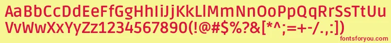 RudaBold Font – Red Fonts on Yellow Background
