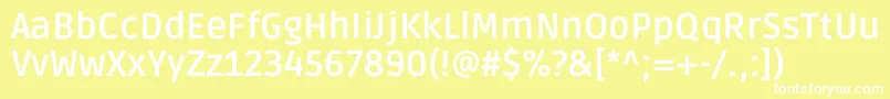 RudaBold Font – White Fonts on Yellow Background