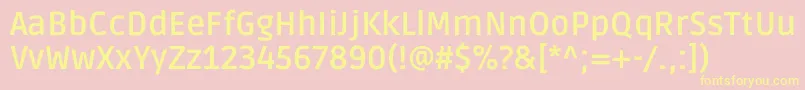 RudaBold Font – Yellow Fonts on Pink Background