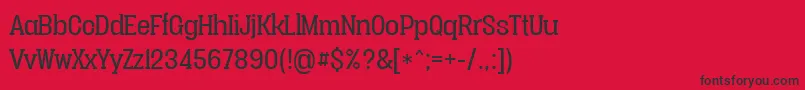 Vacerserifbookpersonal Font – Black Fonts on Red Background