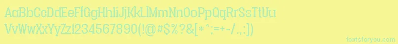 Vacerserifbookpersonal Font – Green Fonts on Yellow Background