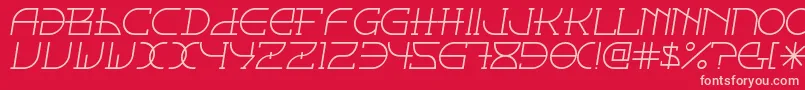 Fontcop Font – Pink Fonts on Red Background