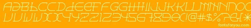 Fontcop Font – Yellow Fonts on Orange Background