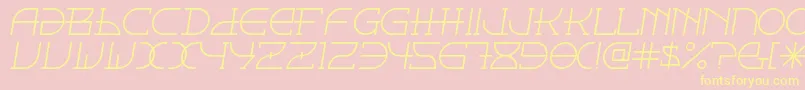 Fontcop-fontti – keltaiset fontit vaaleanpunaisella taustalla
