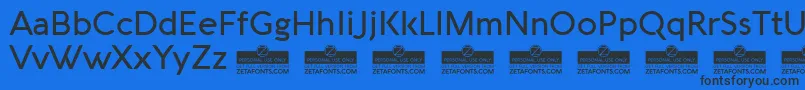 AquawaxMediumTrial Font – Black Fonts on Blue Background