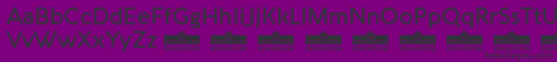 Czcionka AquawaxMediumTrial – czarne czcionki na fioletowym tle