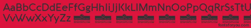 fuente AquawaxMediumTrial – Fuentes Negras Sobre Fondo Rojo