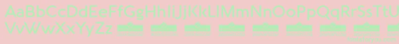 Police AquawaxMediumTrial – polices vertes sur fond rose