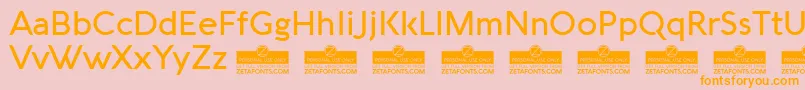 Fonte AquawaxMediumTrial – fontes laranjas em um fundo rosa