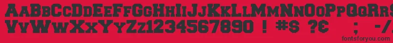 Collegiateblackflf Font – Black Fonts on Red Background