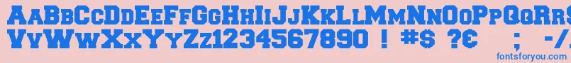 Collegiateblackflf Font – Blue Fonts on Pink Background