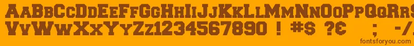 Collegiateblackflf Font – Brown Fonts on Orange Background