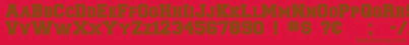 Collegiateblackflf Font – Brown Fonts on Red Background