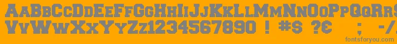 Collegiateblackflf Font – Gray Fonts on Orange Background