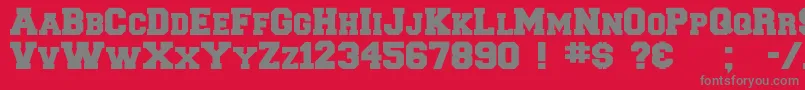 Collegiateblackflf Font – Gray Fonts on Red Background